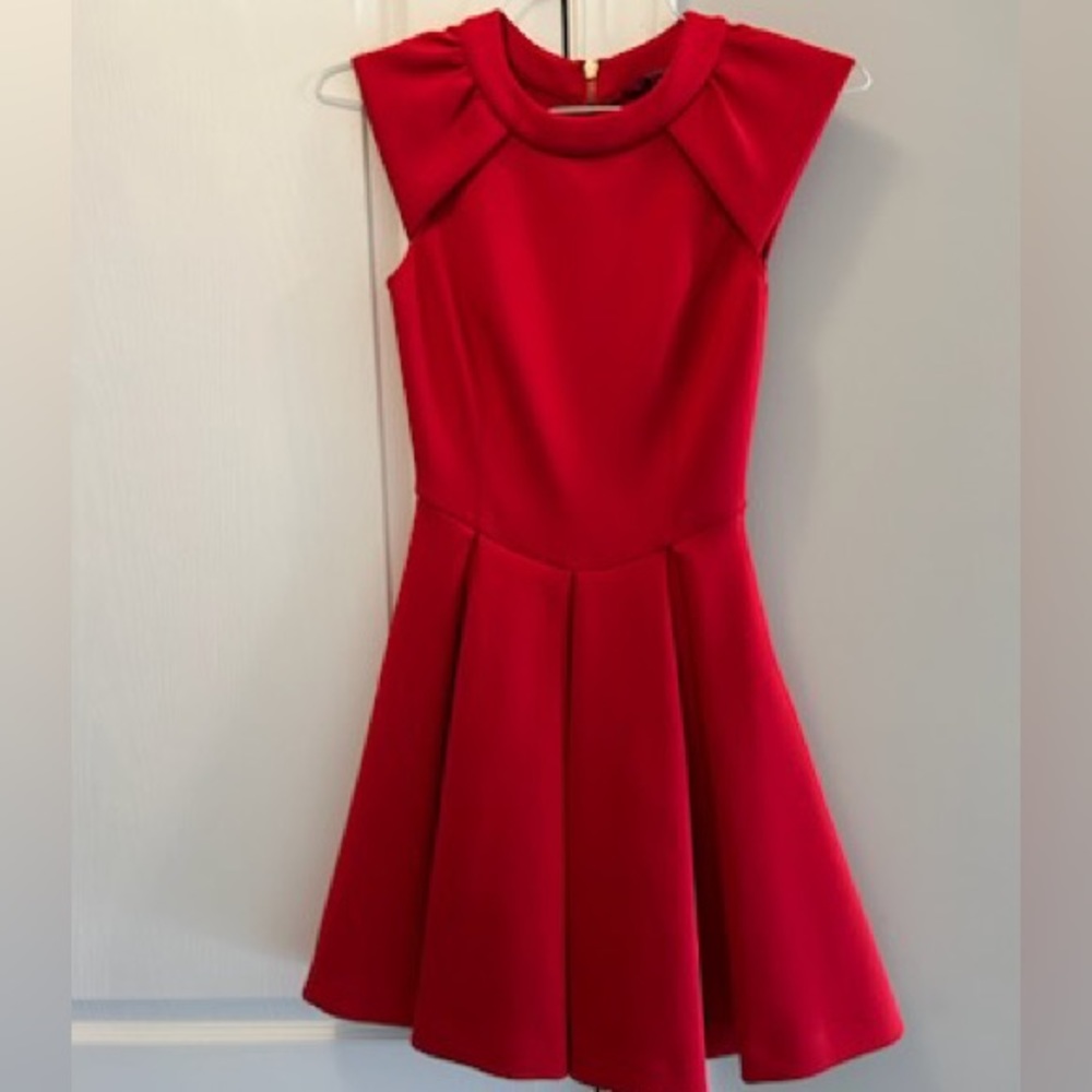 Ted Baker candy apple red silk fabric